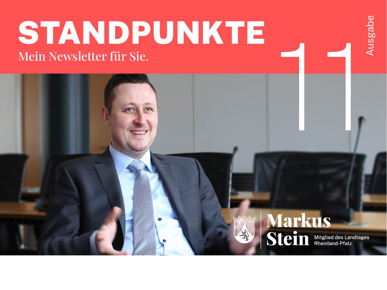 Coverbild, Foto von Markus Stein: Titel Standpunkte, Mein Newsletter für Sie, Ausgabe 11